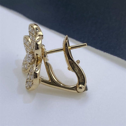 [Love Lucky]FRIVOLE GOLD FLOWER DIAMOND EARRINGS