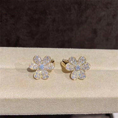 [Love Lucky]FRIVOLE GOLD FLOWER DIAMOND EARRINGS