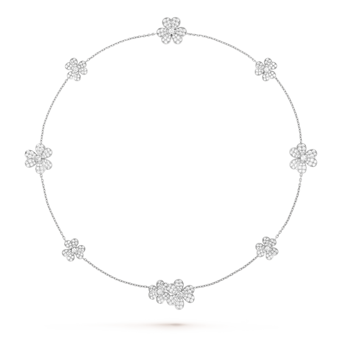 [Love Lucky]FRIVOLE SILVER 9 FLOWERS NECKLACE