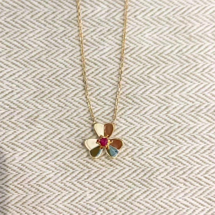 [Love Lucky]FRIVOLE GOLD FLOWER NECKLACE