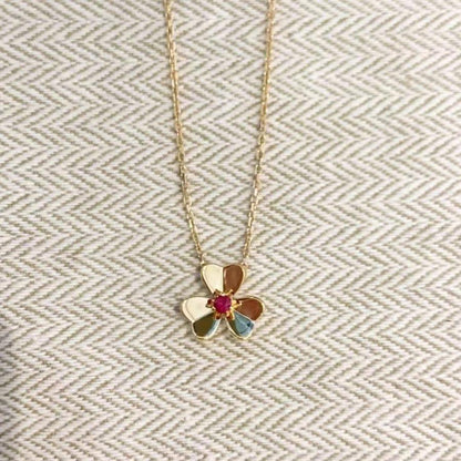 [Love Lucky]FRIVOLE GOLD FLOWER NECKLACE