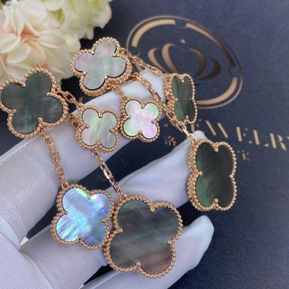 [Love Lucky]CLOVER EARRINGS DARK MOP 4 MOTIFS ROSE GOLD