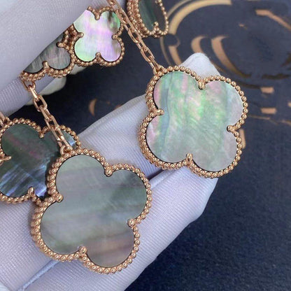 [Love Lucky]CLOVER EARRINGS DARK MOP 4 MOTIFS ROSE GOLD