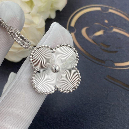 [Love Lucky]CLOVER 25MM SILVER BIG CLOVER NECKLACE