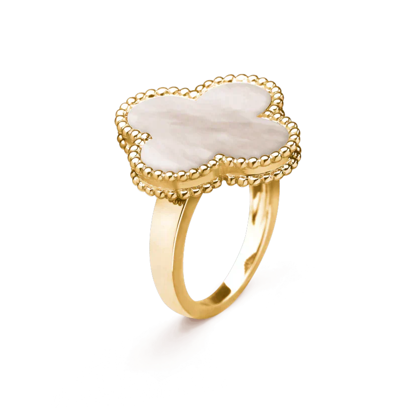 [Love Lucky]CLOVER WHITE MOP RING
