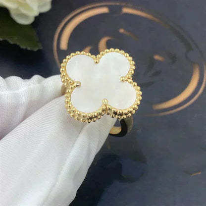 [Love Lucky]CLOVER WHITE MOP RING