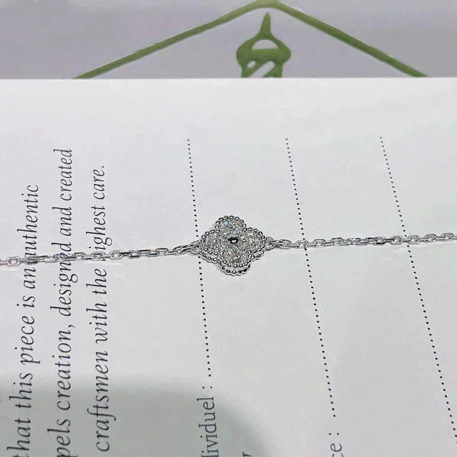 [Love Lucky]CLOVER  SINGLE FLOWER BRACELET SILVER