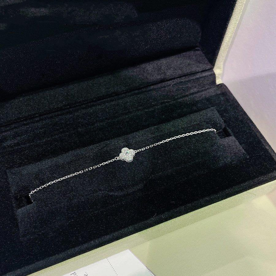 [Love Lucky]CLOVER  SINGLE FLOWER BRACELET SILVER