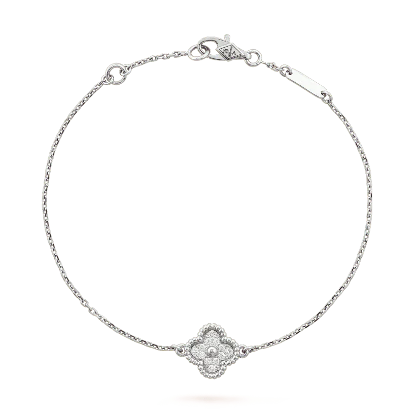 [Love Lucky]CLOVER  SINGLE FLOWER BRACELET SILVER