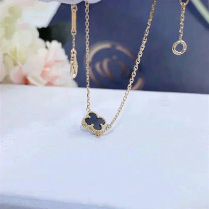 [Love Lucky]CLOVER ONYX SINGLE FLOWER BRACELET