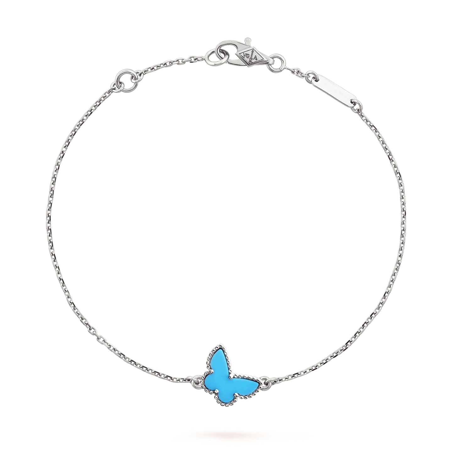 [Love Lucky]BUTTERFLY TURQUOISE BUTTERFLY BRACELET SILVER