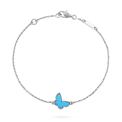 [Love Lucky]BUTTERFLY TURQUOISE BUTTERFLY BRACELET SILVER