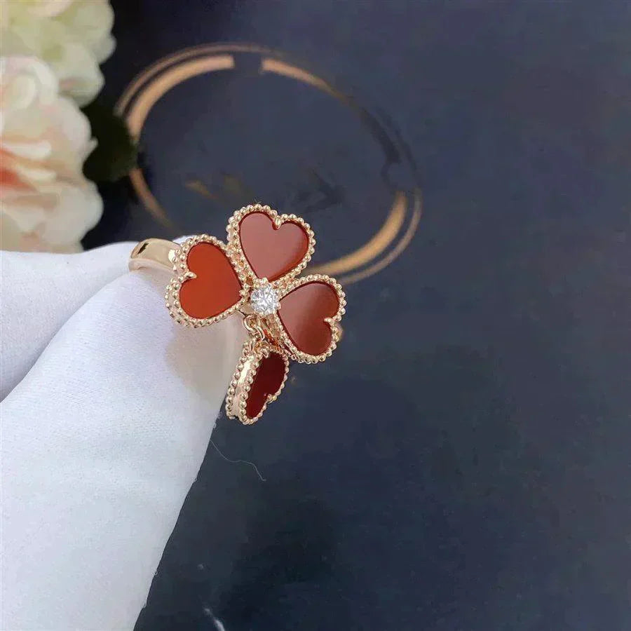[Love Lucky]SWEET CLOVER CARNELIAN RING