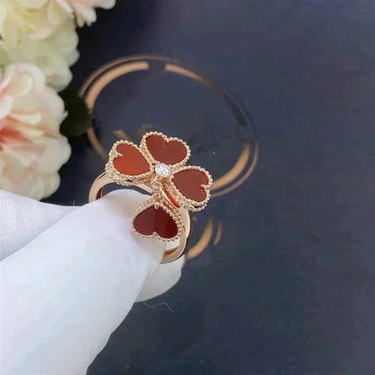 [Love Lucky]SWEET CLOVER CARNELIAN RING