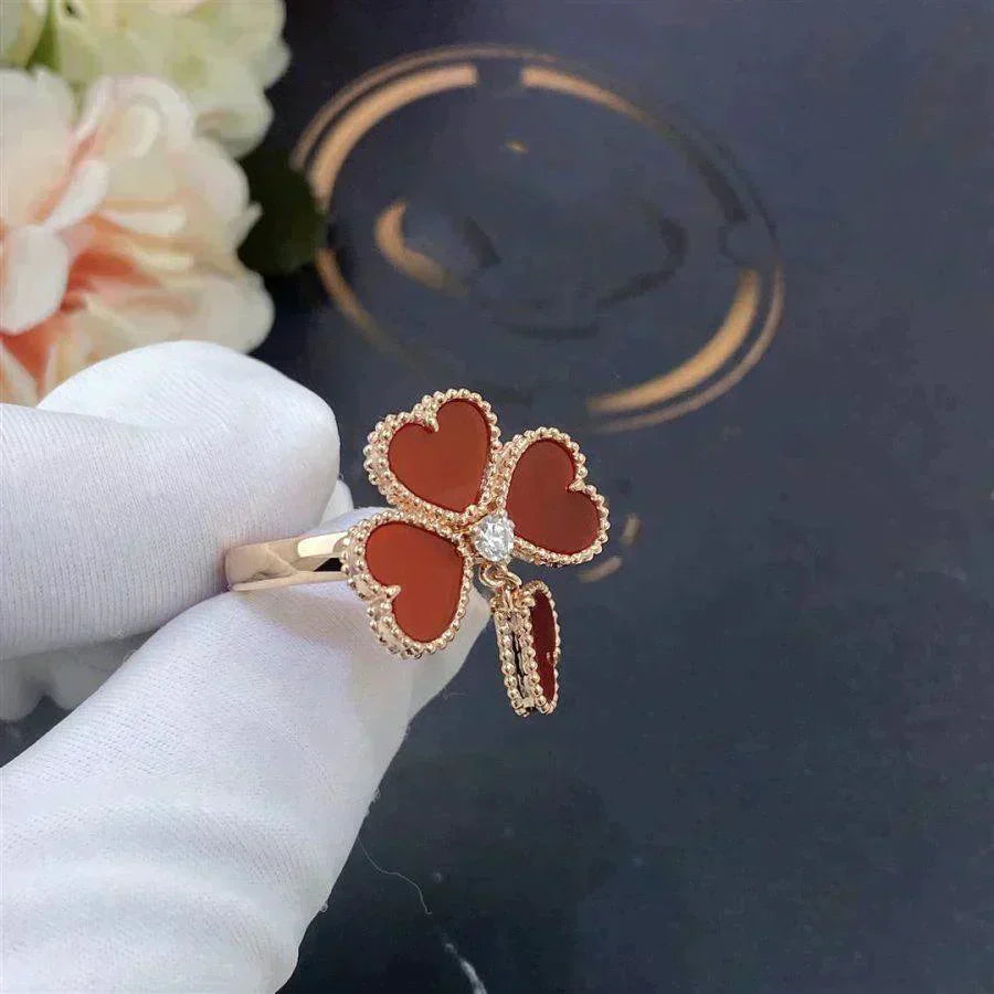 [Love Lucky]SWEET CLOVER CARNELIAN RING