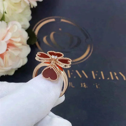 [Love Lucky]SWEET CLOVER CARNELIAN RING