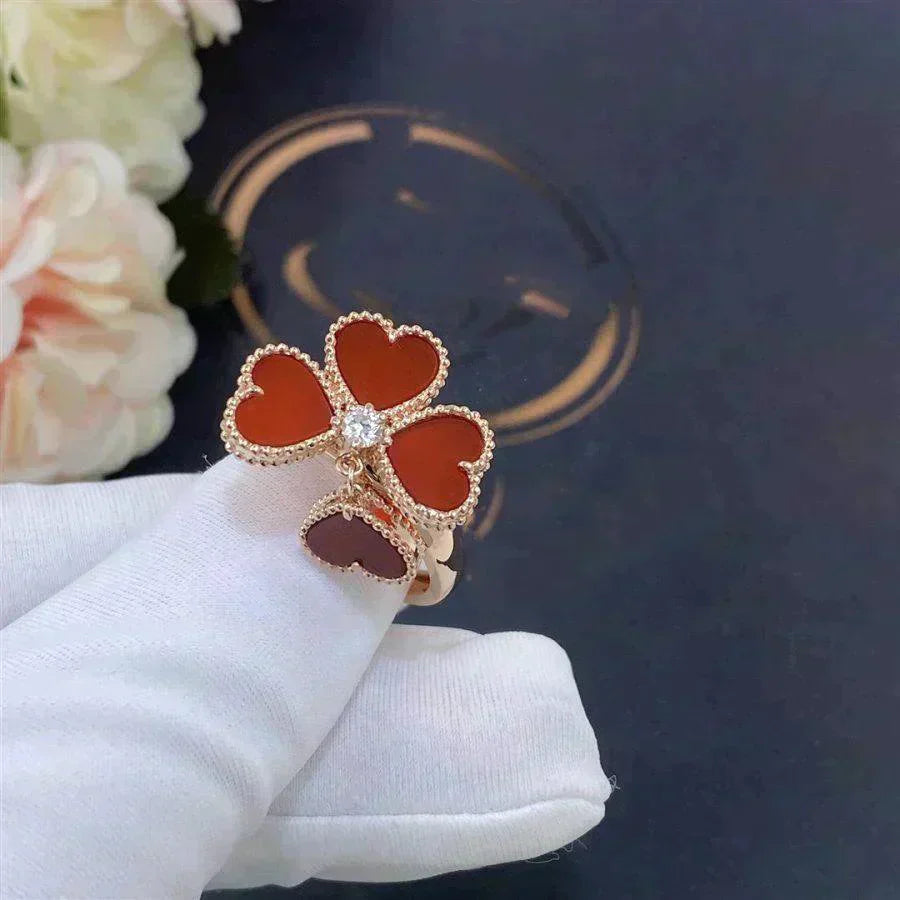 [Love Lucky]SWEET CLOVER CARNELIAN RING
