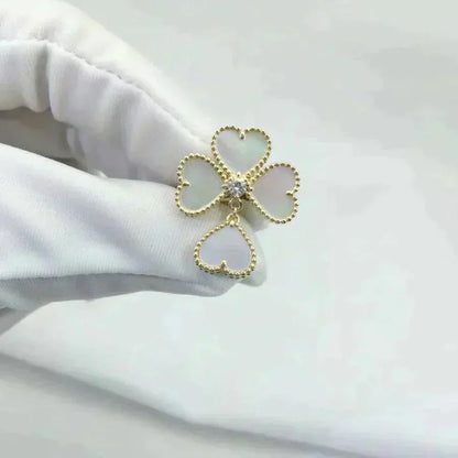 [Love Lucky]SWEET CLOVER WHITE MOP RING