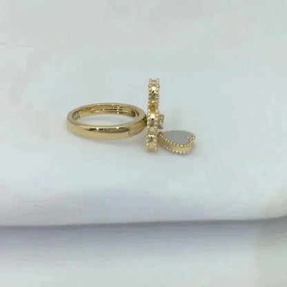 [Love Lucky]SWEET CLOVER WHITE MOP RING