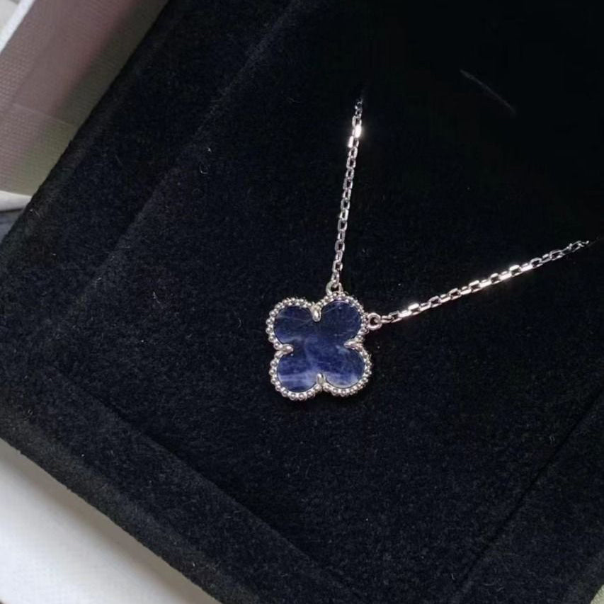 [Love Lucky]CLOVER 15MM PIETERSITE NECKLACE SILVER