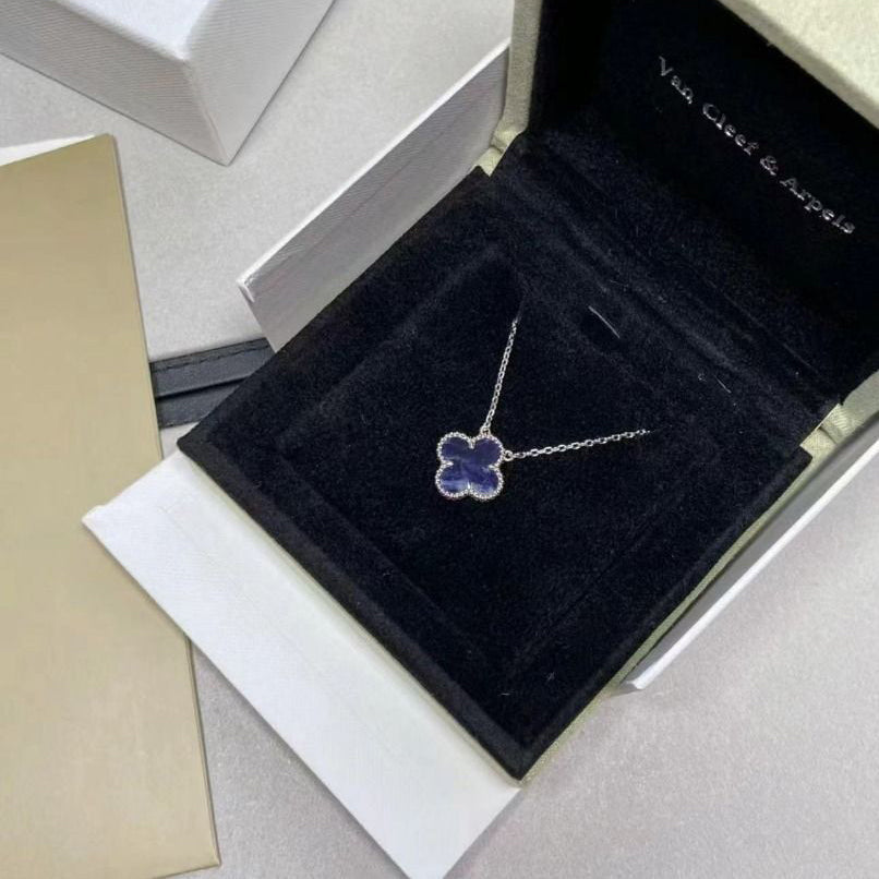 [Love Lucky]CLOVER 15MM PIETERSITE NECKLACE SILVER
