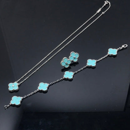 [Love Lucky]CLOVER 1 DIAMOND BLUE SKY SILVER EARRINGS
