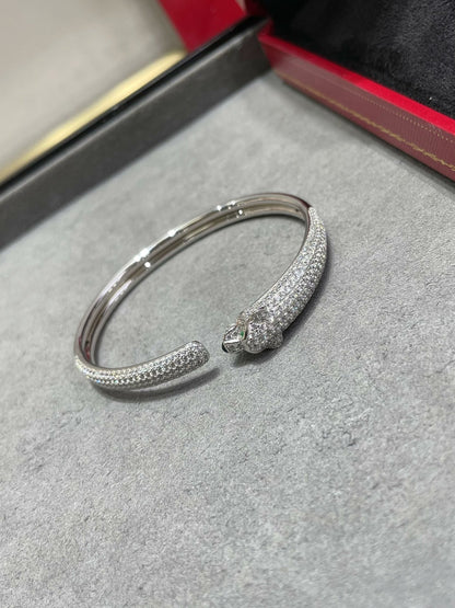 [Love Lucky]PANTHERE FULL DIAMOND OPEN BRACELET