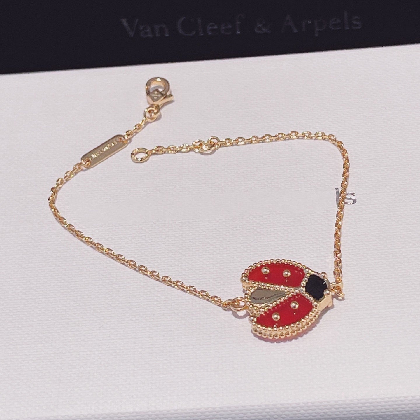 [Love Lucky]LUCKY SPRING 1 MOTIF PINK GOLD BRACELET