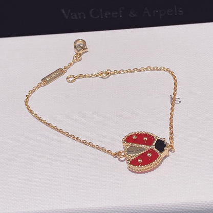 [Love Lucky]LUCKY SPRING 1 MOTIF PINK GOLD BRACELET
