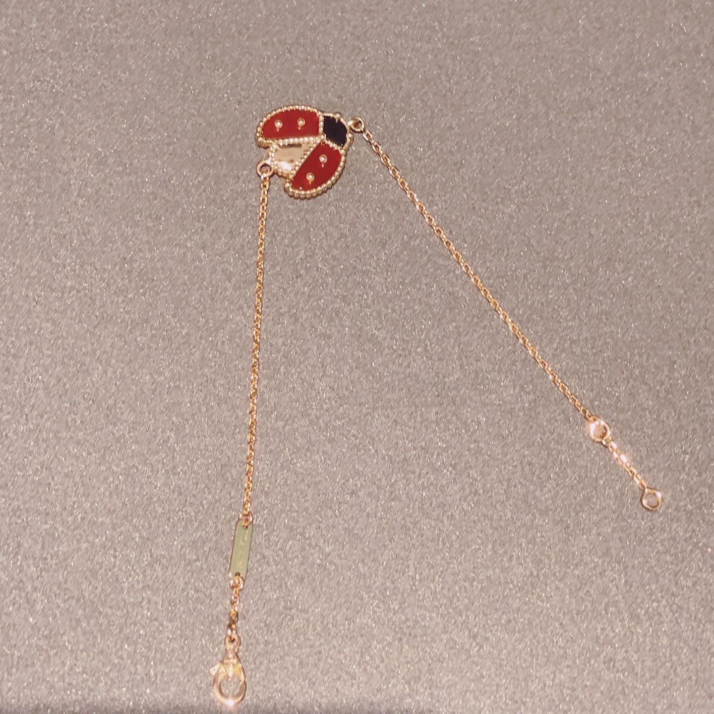 [Love Lucky]LUCKY SPRING 1 MOTIF PINK GOLD BRACELET