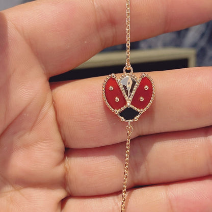 [Love Lucky]LUCKY SPRING 1 MOTIF PINK GOLD BRACELET