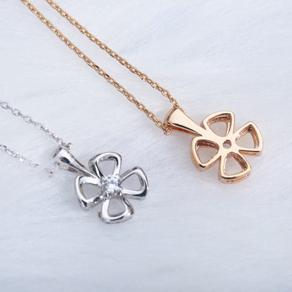[Love Lucky]FIOREVER NECKLACE DIAMOND CENTER