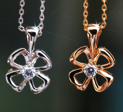 [Love Lucky]FIOREVER NECKLACE DIAMOND CENTER