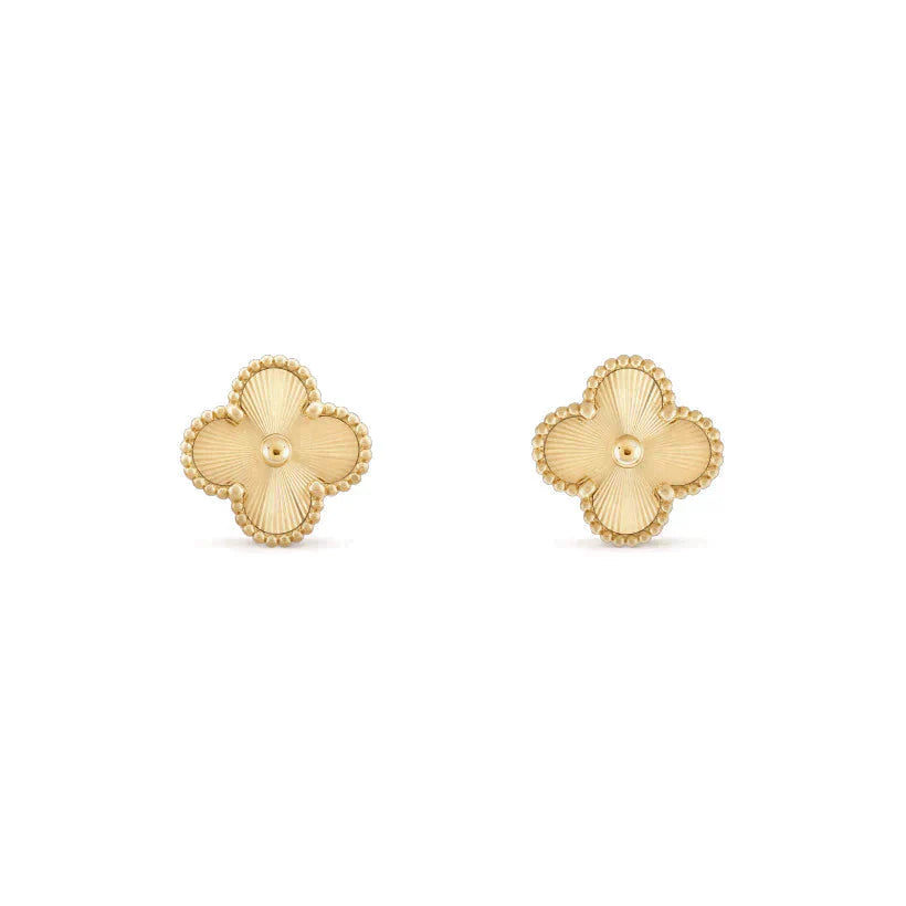 [Love Lucky]CLOVER MEDIUM 1 MOTIFS LASER EARRINGS