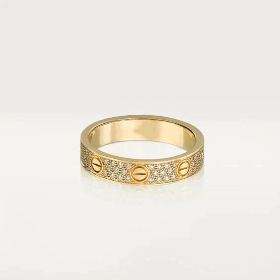 [Love Lucky]LOVE RING 3.6MM DIAMOND PAVED