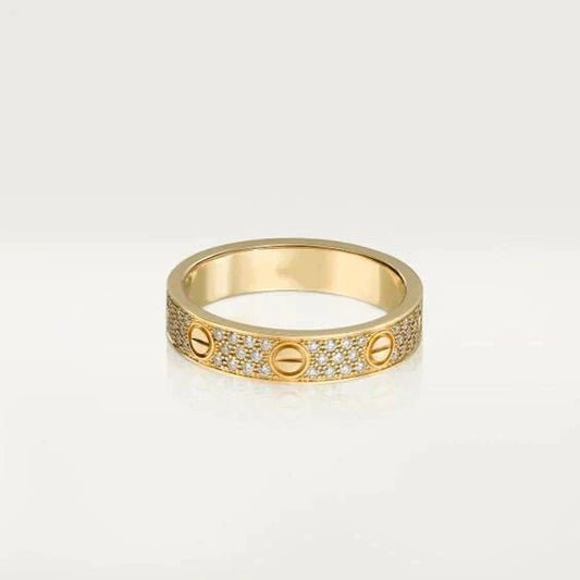 [Love Lucky]LOVE RING 3.6MM DIAMOND PAVED