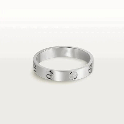 [Love Lucky]LOVE RING 4MM 1 DIAMOND SILVER