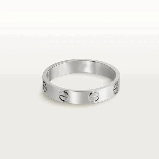 [Love Lucky]LOVE RING 4MM 1 DIAMOND SILVER